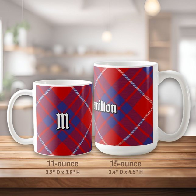 Caneca De Café Clan Hamilton Red Tartan Coffee Mug (Criador carregado)