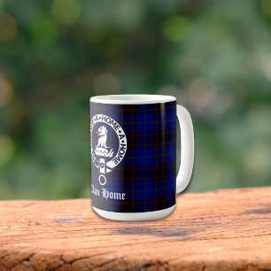 Caneca De Café Clan Home Crest Crachá e Tartan