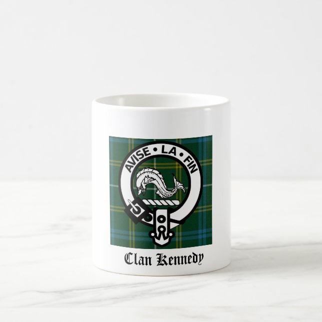 Caneca De Café Clan Kennedy Crest Tartan (Centro)