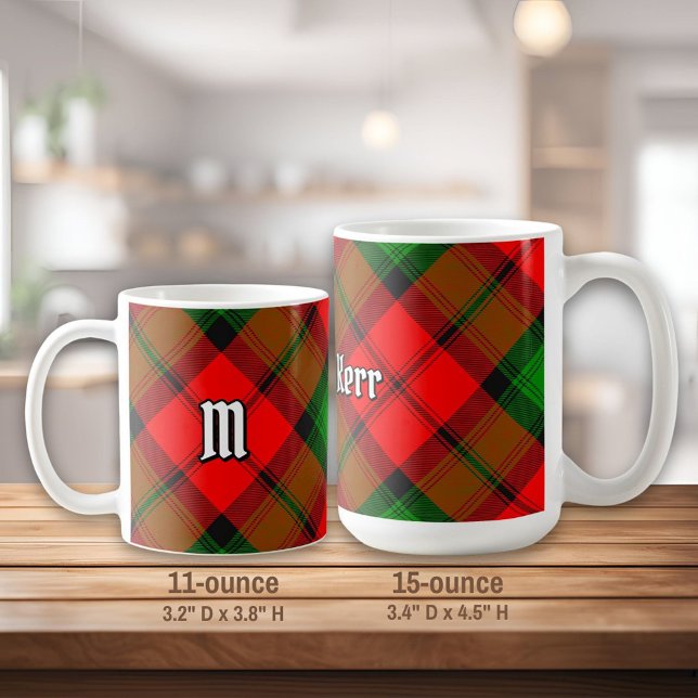 Caneca De Café Clan Kerr Tartan (Criador carregado)