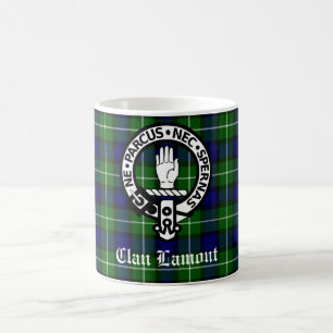 Caneca De Café Clan Lamont Crest Crachá e Tartan