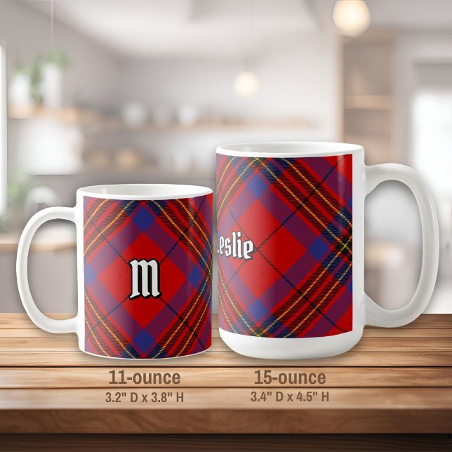 Caneca De Café Clan Leslie Red Tartan (Criador carregado)