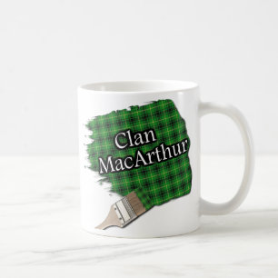 Caneca De Café Clan MacArthur Tartan Paint Brush Cup