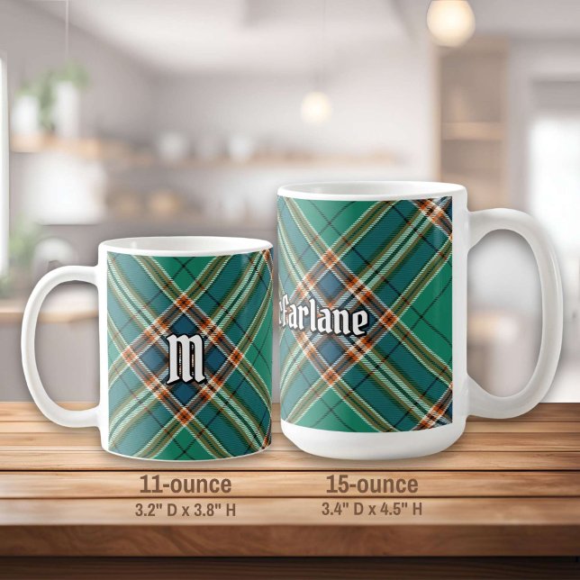 Caneca De Café Clan MacFarlane Caça Antigo Tartan (Criador carregado)