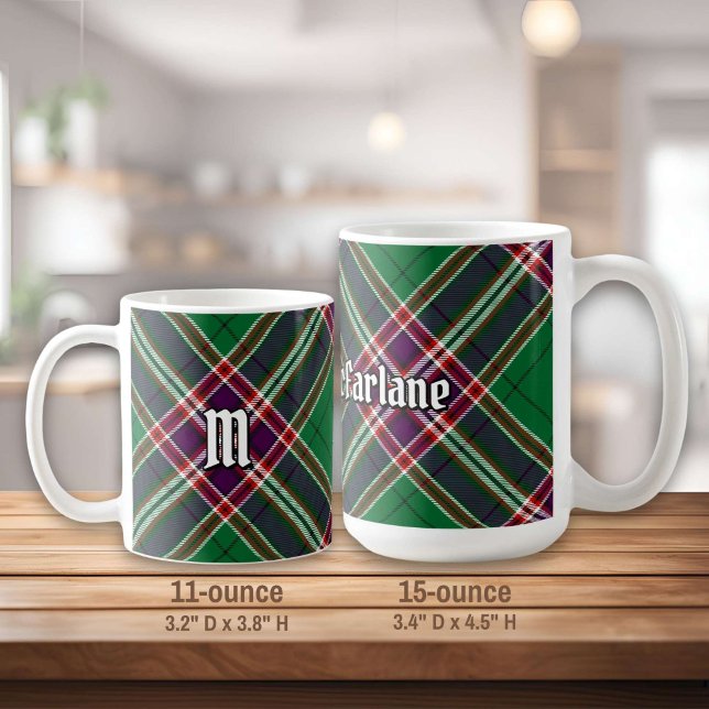 Caneca De Café Clan MacFarlane Modern caçando Tartan (Criador carregado)
