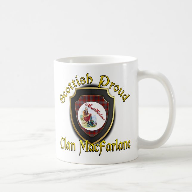 Caneca De Café Clan MacFarlane Scottish Proud Cups Mugs (Direita)