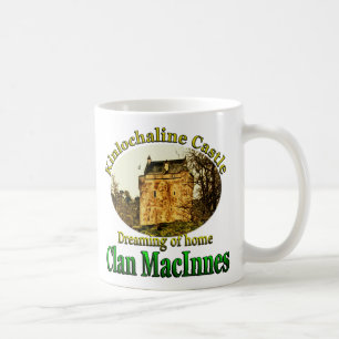 Caneca De Café Clan MacInnes Dreaming do Castelo Kinlochaline