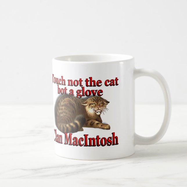 Caneca De Café Clan MacIntosh Touch Não o Cat Bot a Glove (Direita)