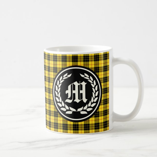 Caneca De Café Clan MacLeod Tartan Monograma (Direita)