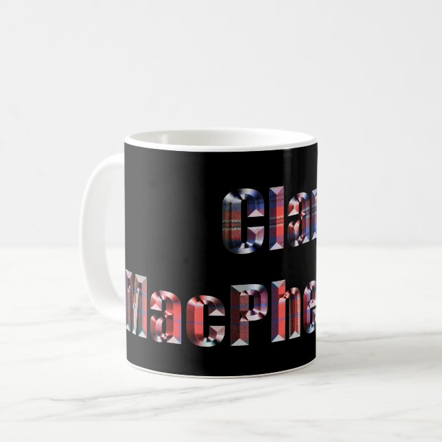 Caneca De Café Clan Macpherson Tartan Name, Mug (Frente Esquerda)