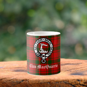 Caneca De Café Clan MacQuarrie Tartan e Crest