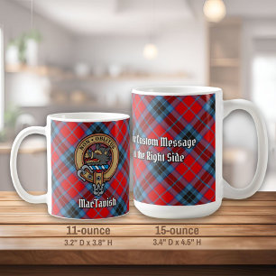 Caneca De Café Clan MacTavish Crest sobre Tartan