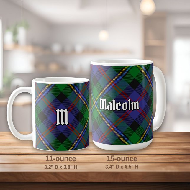 Caneca De Café Clan Malcolm Tartan (Criador carregado)