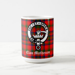 Caneca De Café Clan Matheson Crest Crachá e Tartan