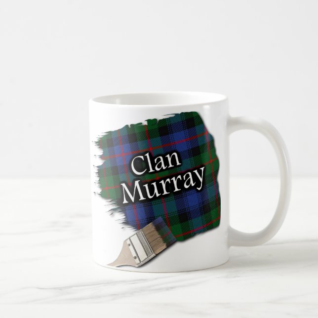 Caneca De Café Clan Murray Tartan Paint Brusch Cup (Direita)
