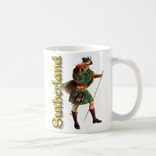 Caneca De Café Clan Sutherland Antiga Escócia