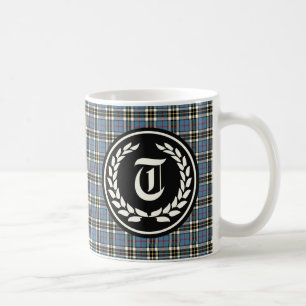 Caneca De Café Clan Thompson Blue Dress Tartan Monograma