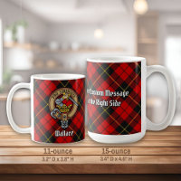 Clan Wallace Crest sobre Tartan