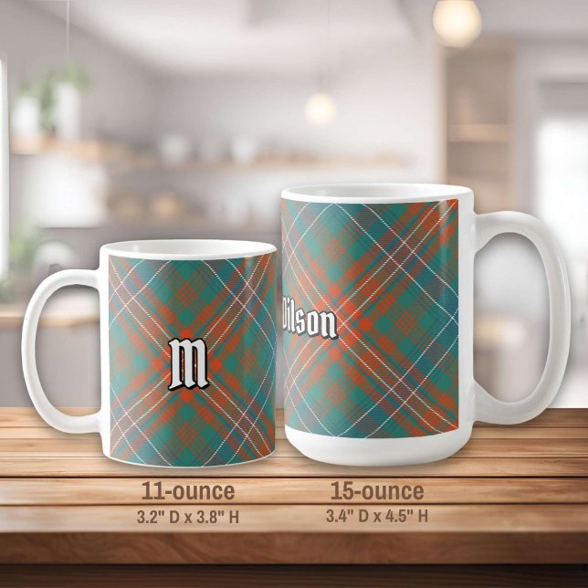 Caneca De Café Clan Wilson Antigo Tartan (Criador carregado)
