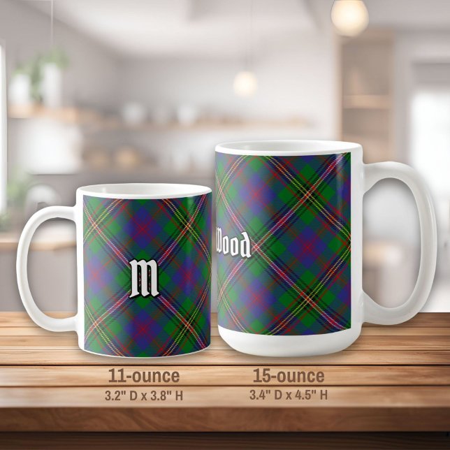 Caneca De Café Clan Wood Tartan (Criador carregado)