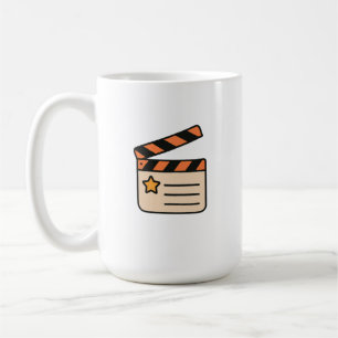 Caneca De Café Clapperboard Amante de Cinema Gráfico