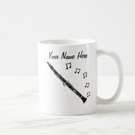 Caneca De Café Clarinet Custom Mug Clarinetist Músico Presente