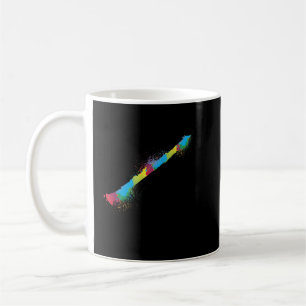Caneca De Café Clarinet Retro Music Lover Clarinetist Colorido3