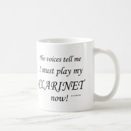 Caneca De Café Clarinet Voices diz que deve jogar