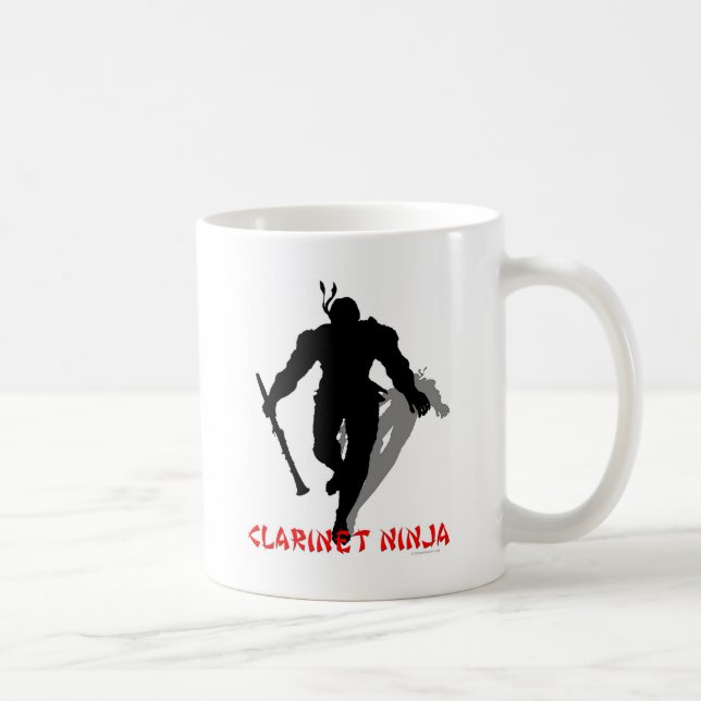 Caneca De Café Clarinete Ninja (Direita)