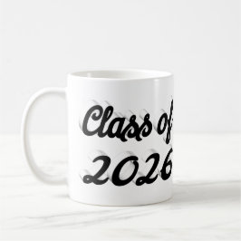 Caneca De Café Class of 2026 black script graduation