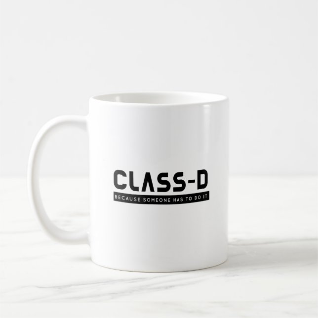 Caneca De Café Classe D Alguém Engraçado Prisonista Do SCP (Esquerda)