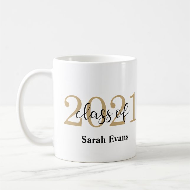 Caneca De Café Classe de 2021 - Graduação 2021 - Mug de café (Esquerda)