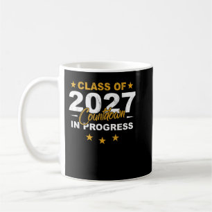 Caneca De Café Classe de 2027 Contagem Inclinada Formando Engraça