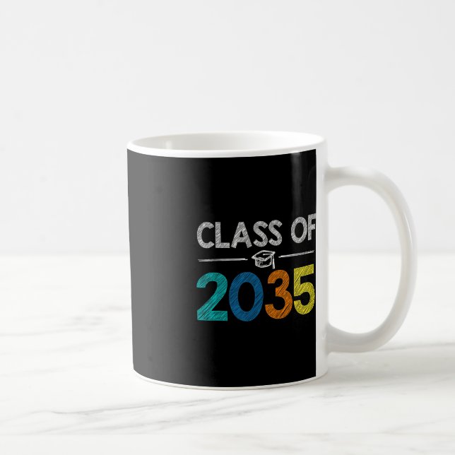 Caneca De Café Classe De 2035 Primeiro Dia De Ensino Escolar (Direita)