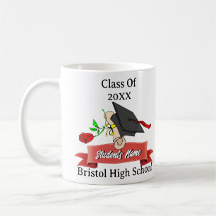 Caneca De Café Classe de Diploma de Boné de formatura Personaliza