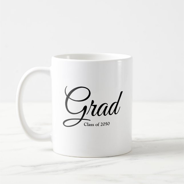 Caneca De Café classe de Formando do texto do script personalizad (Esquerda)