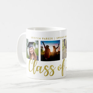 Caneca De Café Classe de grade Dourado da foto do olhar quatro do