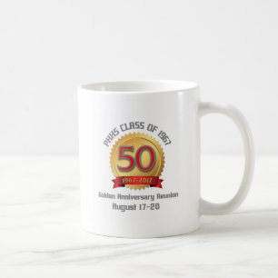 Caneca De Café Classe de PHHS da reunião 1967 50-Year