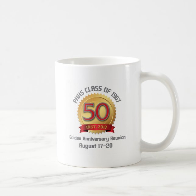 Caneca De Café Classe de PHHS da reunião 1967 50-Year (Direita)