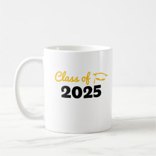 Caneca De Café Classe do ano de graduação de 2025