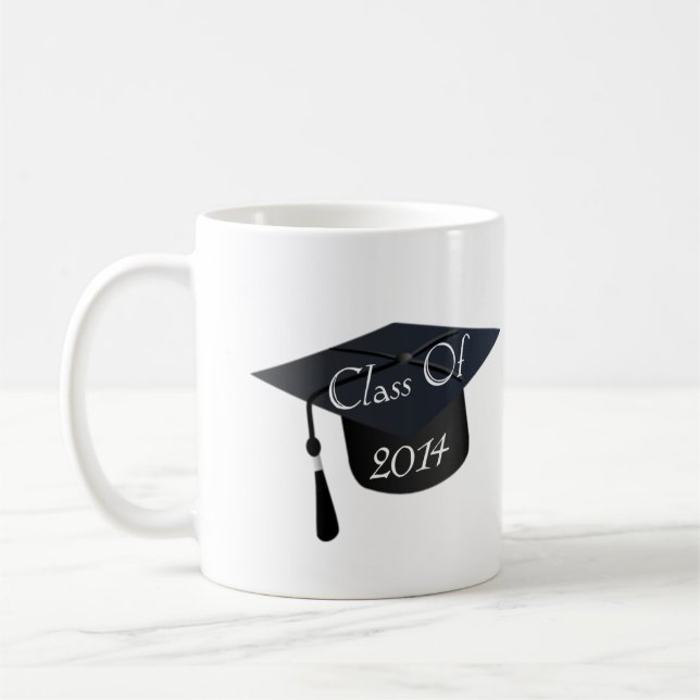 Caneca De Café Classe do boné de formatura 2014 (Esquerda)