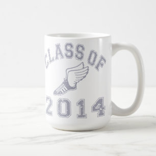 Caneca De Café Classe do cinza 2014 do atletismo 2