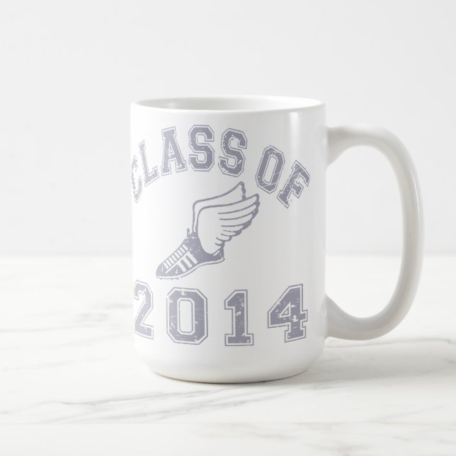 Caneca De Café Classe do cinza 2014 do atletismo 2 (Direita)