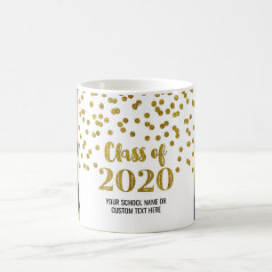 Caneca De Café Classe Dourada de Mug de Graduação de Fotos 2020