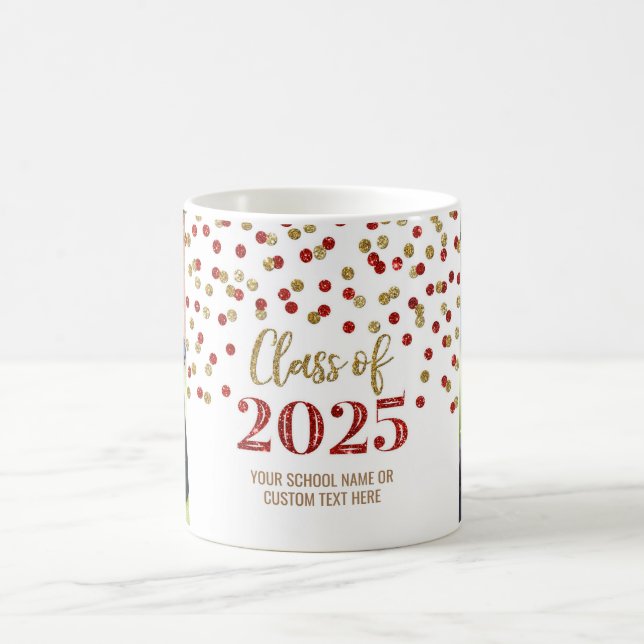 Caneca De Café Classe Dourada Vermelha de Mug de Café 2025 (Centro)