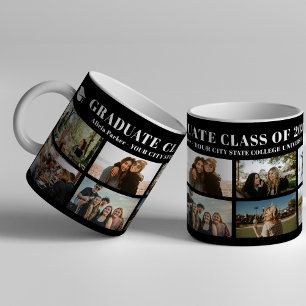 Caneca De Café Classe moderna de graduação de colagem de fotos de