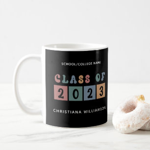 Caneca De Café Classe Retroativa Personalizada de Graduação 2023