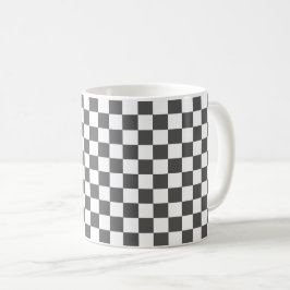 Caneca De Café Classic dark grey checkerboard