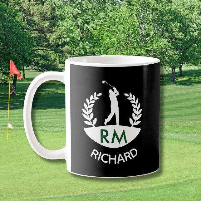 CANECA DE CAFÉ CLASSIC GOLFER MONOGRAM NAME (Criador carregado)