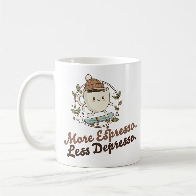 Caneca De Café Classic Mug - More Espresso. Less Depresso. (Esquerda)